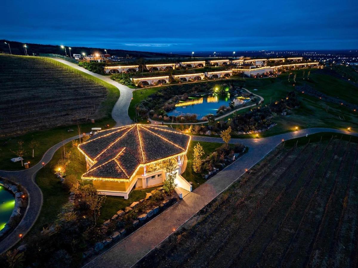 Casa Timis - Wellness & Spa Resort Chitorani Eksteriør bilde Aerial view of the resort at night